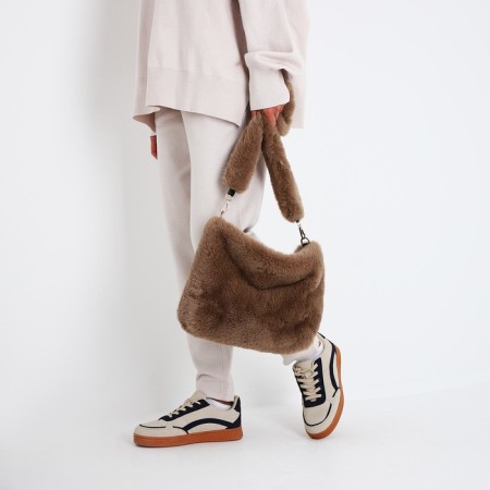 Cross-Bodi Bag on a zipper, brown color-8