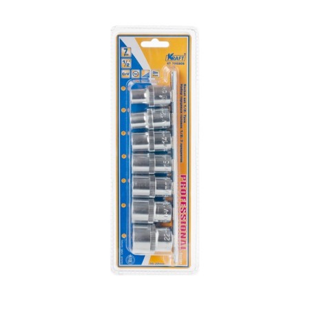 Set of end heads Kraft KT700309, 1/2 ", 6-Gr., 10-22 mm, 7 items