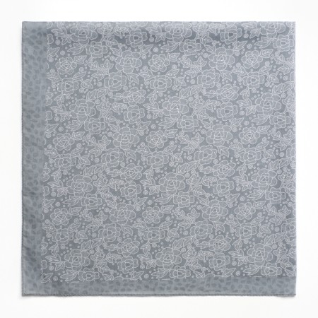 Women's scarf, gray color, size 70x70-1
