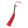 Pecado BDSM label, black handle, red whips, genuine leather