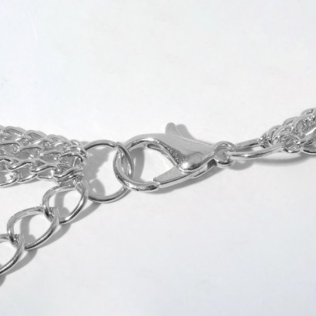 Beads "madness" balls, color silver, l = 90 cm-1