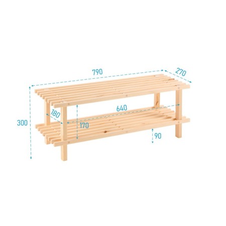 Shoes for shoes Bundis 2, 79x27x27, pine array-1