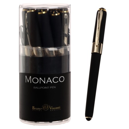Ballic handle BrunovisConti. Monaco, node 0.5 mm, blue rod, black body