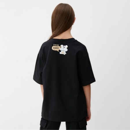 Children's Minaku T -shirt, black color, height 146 cm-6