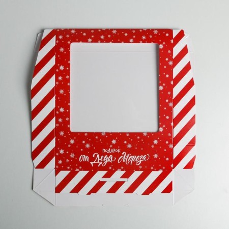 Folding box "From Santa Claus", 20 x 20 x 4 cm, new year-4