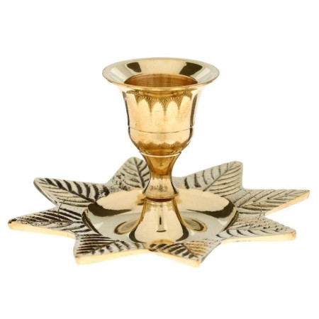 Climb "leaf" per 1 candle, brass 9.5x9.5x6 cm-3