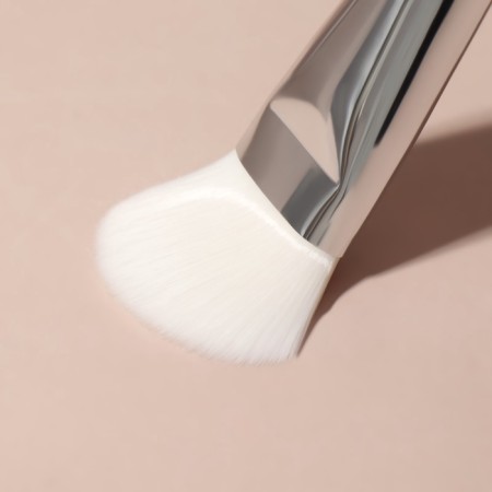 Silver masks brush, with a spatula, 14 (+/- 1) cm, silver/white color-5