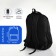 Youth backpack on a zipper, 4 pockets, black/blue color