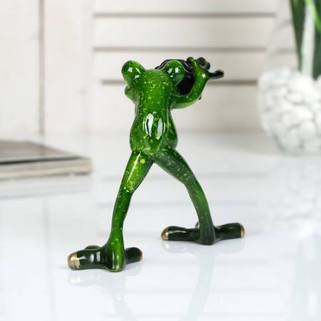 Souvenir Polystone Lak "Frog with a camera" 15x12x12 cm-2