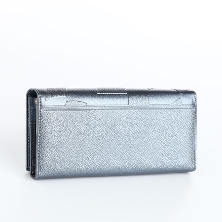 Women's wallet on magnets, blue color-1