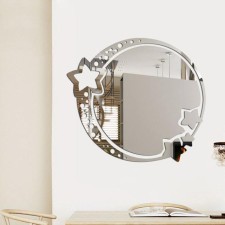 Wall mirror, interior, mirror stickers, decor on the wall, panel 22 x 19 cm
