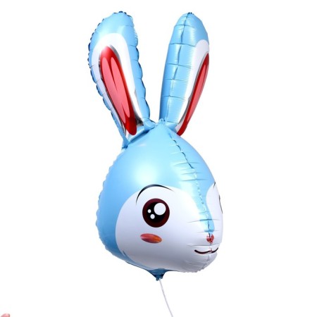 Foil ball 23 "Rabbit head", blue color