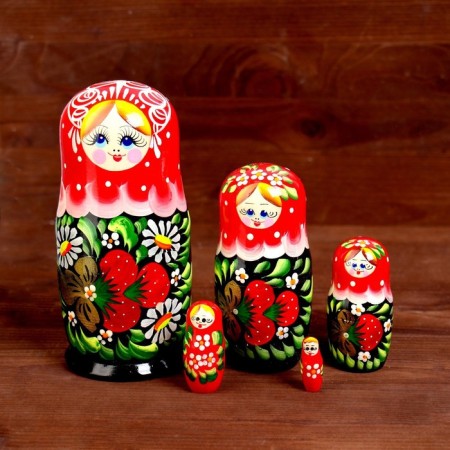 Matryoshka 5 in 1, painted, mix-7