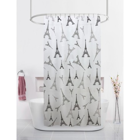 Joy Home Bath Curtain "Eiffel Tower", 180x200 cm