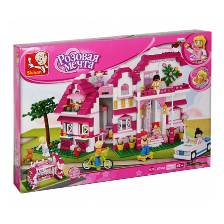 Block constructor for girls Pink Dream "County Villa", 726 details-3