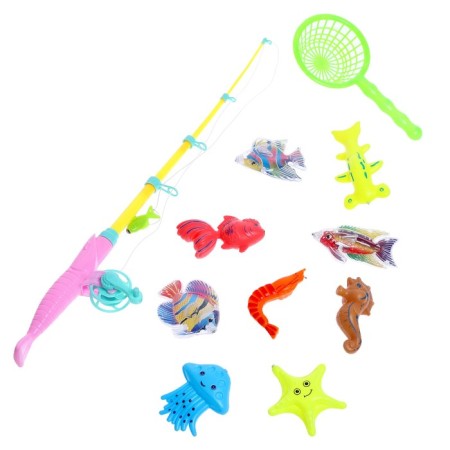 Fishing "sea residents" 9 fish, fishing rod, net-1