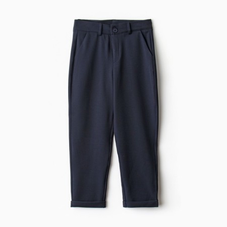 Pants for the boy Minaku: School Collection, dark blue color, height 164 cm-8