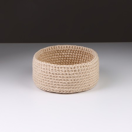 A set of knitted baskets, 3 pcs, polyester fiber, beige-3