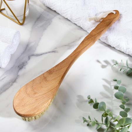 Massage brush with a long handle, tampico "Dobroparov" 38.5cm x 8cm x 4.5cm-6