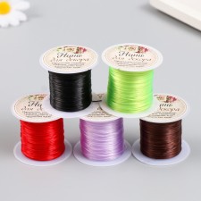 Elastic band for beads on a bobbin winding 10 m mix 4.2x4.7x4.7 cm