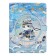 Gift notebook, A6+, 132 sheets, color block, with a curly refrain, on the magnet "cat", mix