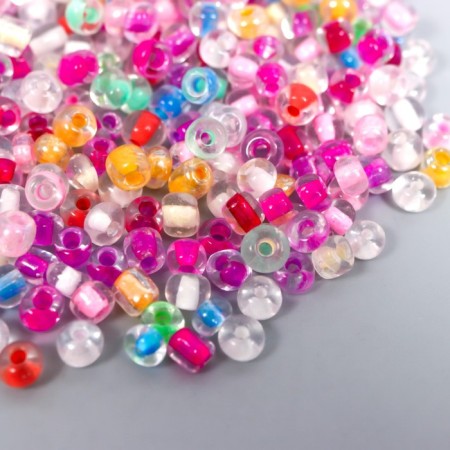 Glass beads 6/0 "Transparent color. Melange" 30 g-1