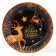 New Year's Papa plate “Happy New Year”, Golden Deer, 18 cm, disposable