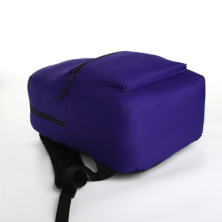 Youth backpack with lightning, external pocket, purple color-4