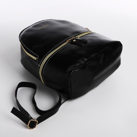 Open-ryukzak-mini made of artificial leather with lightning, black color-2