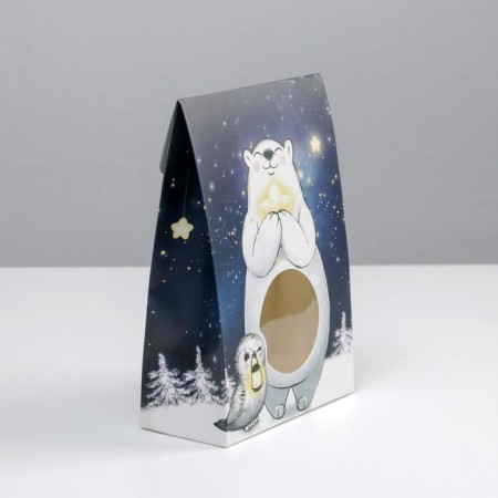 Folding box "Star", 15 x 7 x 22 cm, New Year-2