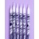 Candles for the cake "wavy lines", 6 pcs, white with purple