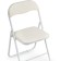 Fold 1 Metal Carcass chair, metal/eco -leather, white/beige 43x40x77 cm