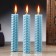 Set of candles from wax "Calm and inner Harmony", 3 pcs, 8x1.7 cm, 45 minutes, blue