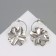 Earrings Metal "Flower" Minor, Color silver