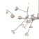 Suspended chandelier Mantra Adn, Led, 5500lm, 3000k, 350 mm, matte white color