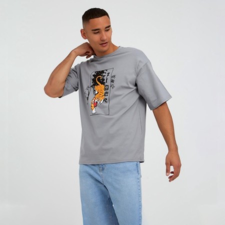 Футболка мужская KAFTAN "Tiger", серый, р. 46-8