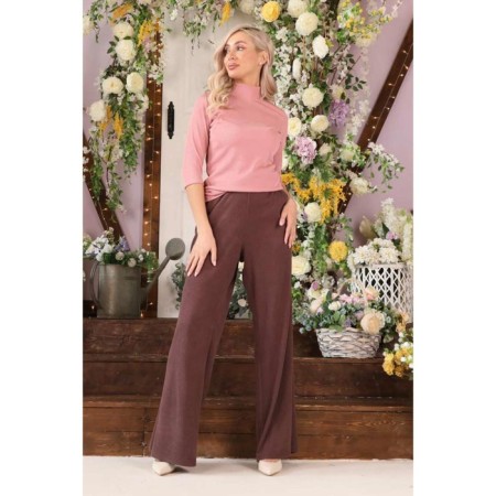 Female trousers, size 42, brown color-2