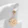 Earrings Metal "Atmosphere" three disks, color gold
