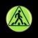 The reflective icon "Pedestrian crossing", D = 5.8 cm, color mix