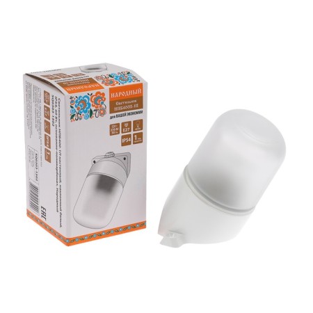 TDM lamp NPB 400-1P "People", E27, 60 W, IP54, up to +100 °, wall, white