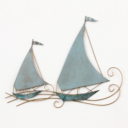 Wall metal decor "ships at sea" 73x3x56 cm-1