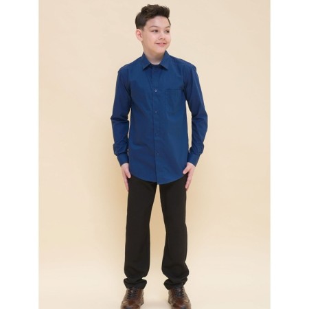 Hotgog shirt for boys, height 122 cm, dark blue color