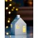 LED figure "House" 6x6x9.5 cm, 1 LED, LR44X3 (in the set), T/white