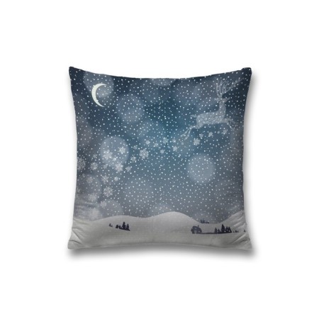 Decorative pillowcase "Snow Deer", on a zipper, size 45x45 cm