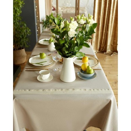 GPEC "Ethel" 110x165 cm ± 5cm, coffee color with gold thread, 100% cotton, 163 g/m2-3