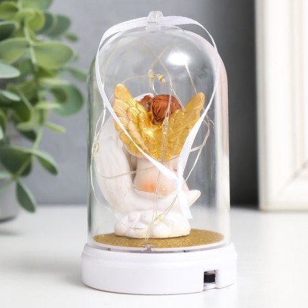 Souvenir Polystone Light "Angel with a musical instrument" MIX 5.8x5.8x10.5 cm-4