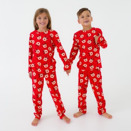New Year. Pajama Children's KAFTAN "Happy New Year" R.28 (86-92)