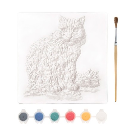 Reusable coloring "Red cat", 20 × 20 cm-1