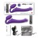 Vibrostron Strap-on-me with 3 engines, purple, m, 16 cm