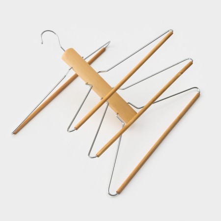 Shoulders - hangers Organizer for clothing multi -level LADOOM Bois, 41 × 38 cm, variety a, color light wood-7